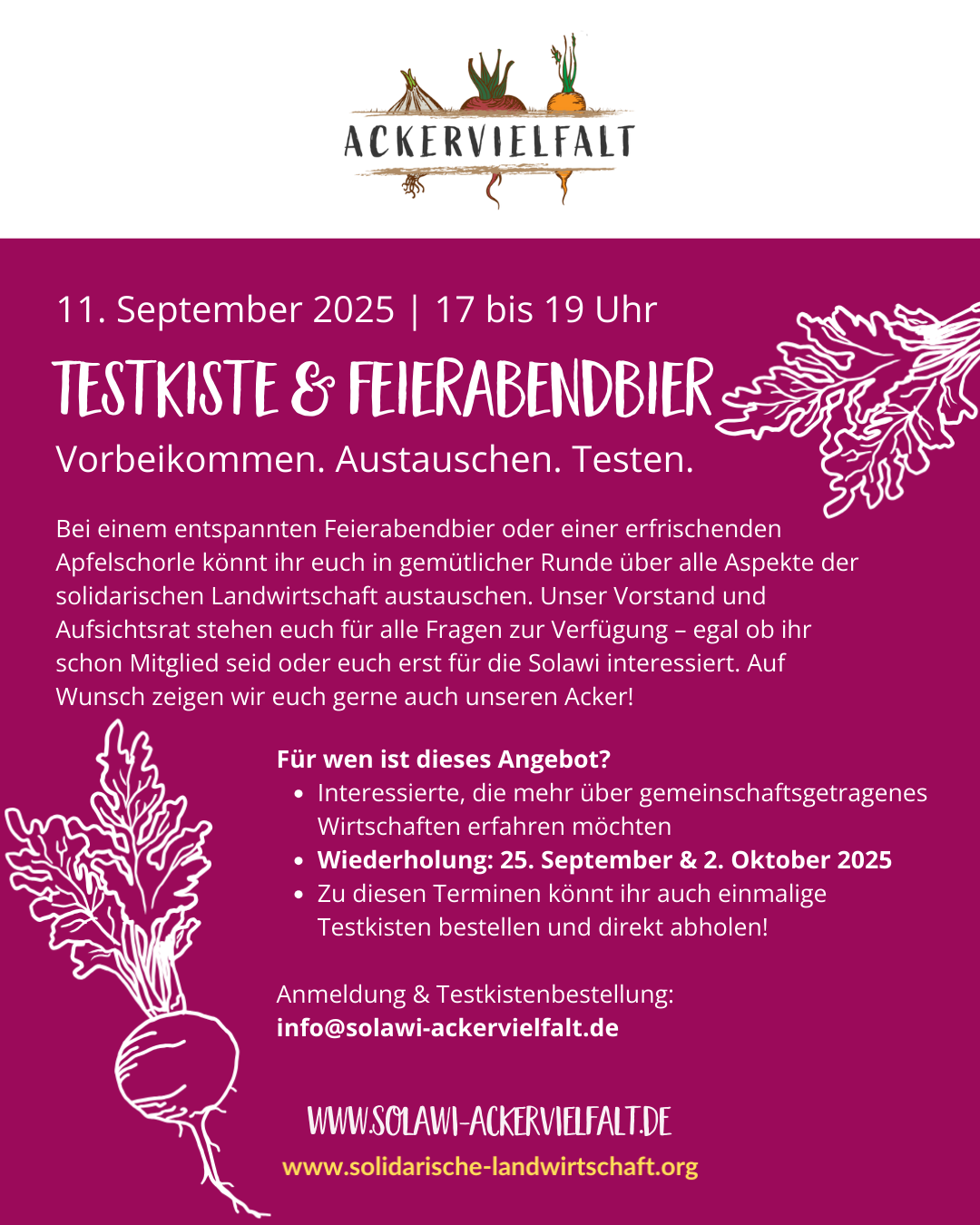 Testkiste und Feierabendbier - #solawiseptember2025